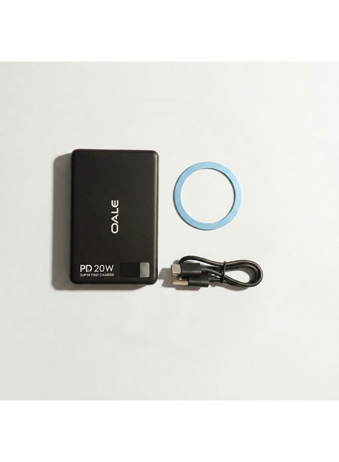 OALE iMagsafe Slim Magnetic Power Bank, 5000mAh, 20W PD Fast Charging Wireless MagSafe Charger - Image 5