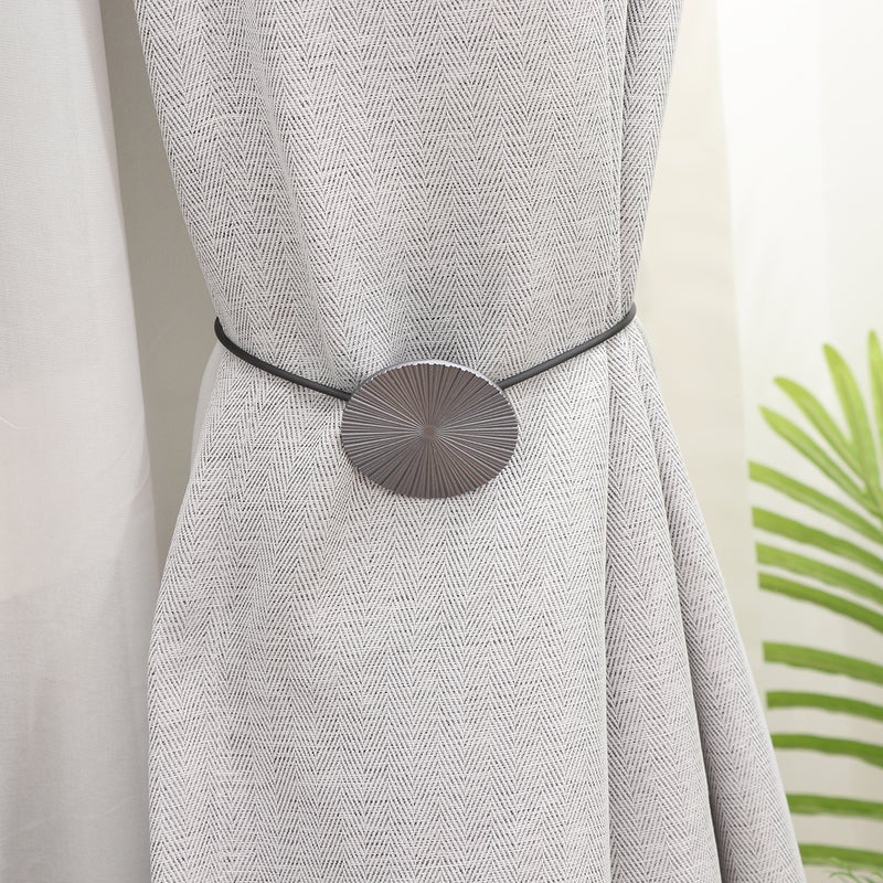 Grey Alloy Curtain European Style No Drilling Window Buckle Decor Magnetic Fastener Delicate Curtain Showcase Layout Ornaments - Image 1