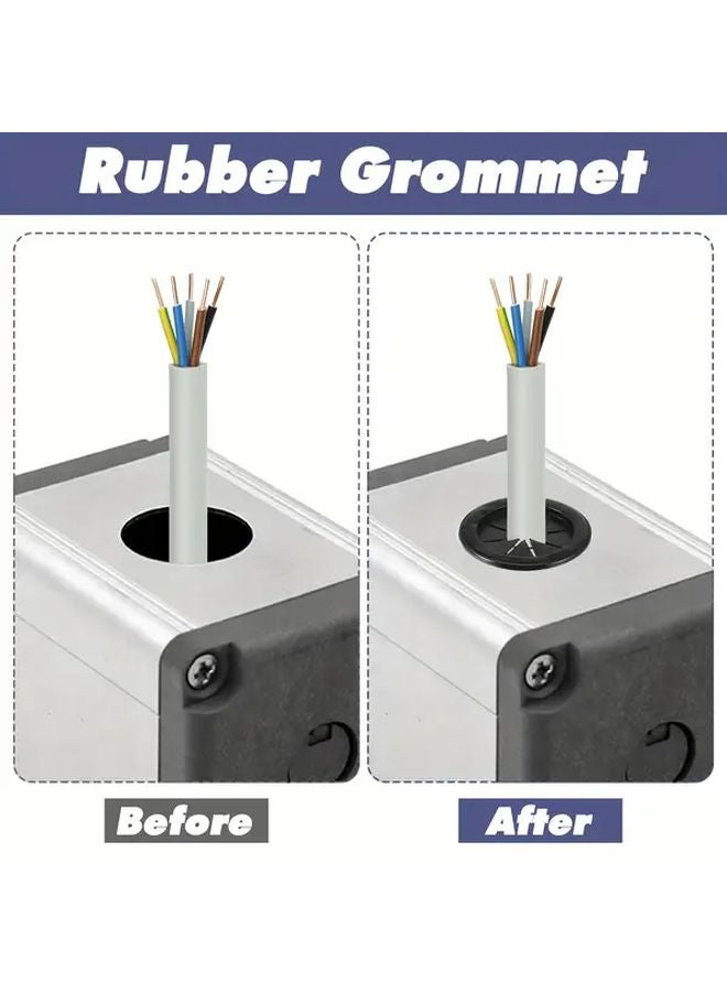 8PCS Double Sided Rubber Grommets for Wiring Durable Black Wire Protection Plugs - Image 3