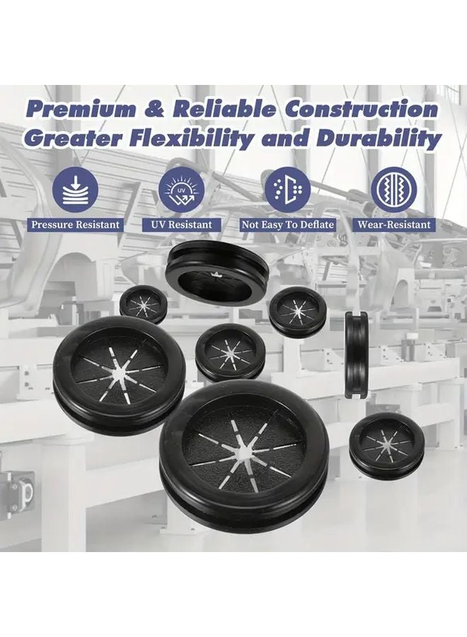 8PCS Double Sided Rubber Grommets for Wiring Durable Black Wire Protection Plugs - Image 5