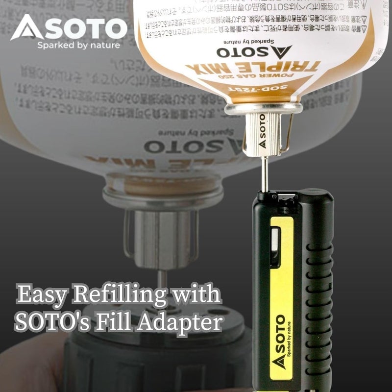 SOTO Pocket Torch Lighters for Camping - Extended Refillable Torch Lighter, Telescoping Burner Head, Electronic Ignition, Strong Wind-Resistant Butane Lighter for Candles, Grill, BBQ - Shipped Empty - Image 3