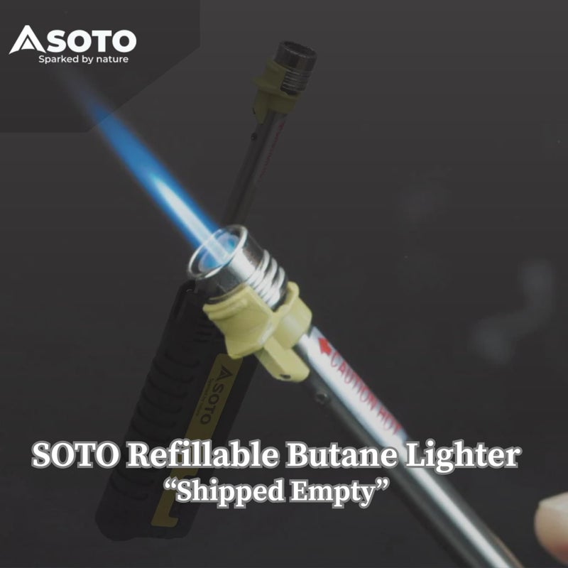 SOTO Pocket Torch Lighters for Camping - Extended Refillable Torch Lighter, Telescoping Burner Head, Electronic Ignition, Strong Wind-Resistant Butane Lighter for Candles, Grill, BBQ - Shipped Empty - Image 5
