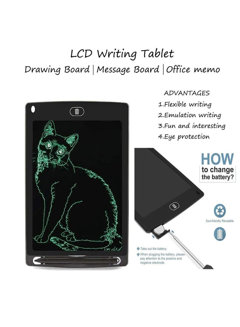 FEND 8.5 Inch LCD Writing Tablet With With Replaceable Battery and Remove Button Red  - Image 5