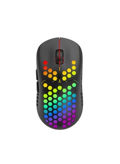 joyzzz 2.4G Wireless Charging Gaming Mouse, RGB Colorful Hollow Wireless Mouse  - Image 4