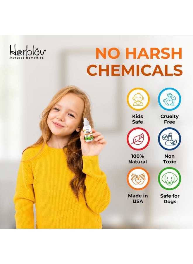 Herblov Natural Ear Drops for Kids Ear Infection Treatment – Organic Children Ear Oil Drops Relieves Ear Aches, Itchy Ears, Infections, Swimmer's Ear, & Loosens Wax – Kids Safe, Made in USA - Image 5