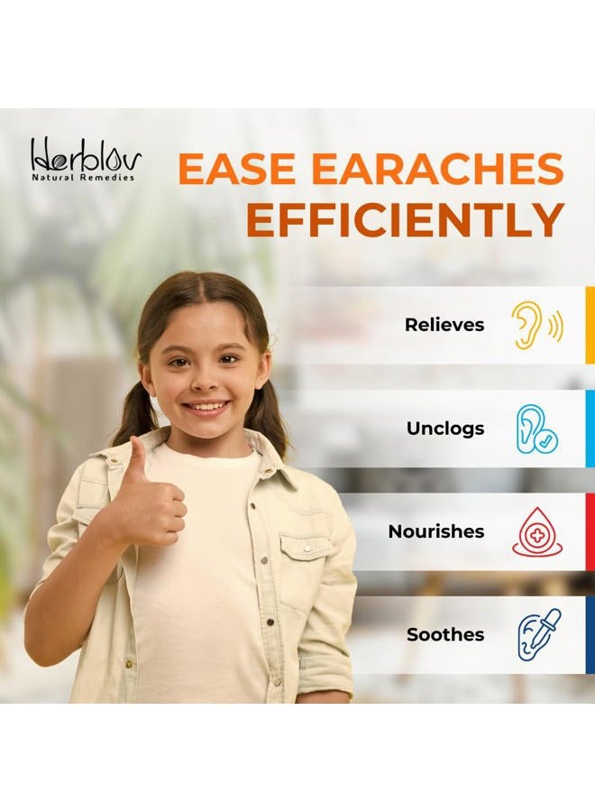 Herblov Natural Ear Drops for Kids Ear Infection Treatment – Organic Children Ear Oil Drops Relieves Ear Aches, Itchy Ears, Infections, Swimmer's Ear, & Loosens Wax – Kids Safe, Made in USA - Image 4