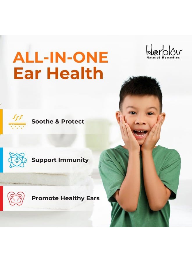 Herblov Natural Ear Drops for Kids Ear Infection Treatment – Organic Children Ear Oil Drops Relieves Ear Aches, Itchy Ears, Infections, Swimmer's Ear, & Loosens Wax – Kids Safe, Made in USA - Image 3