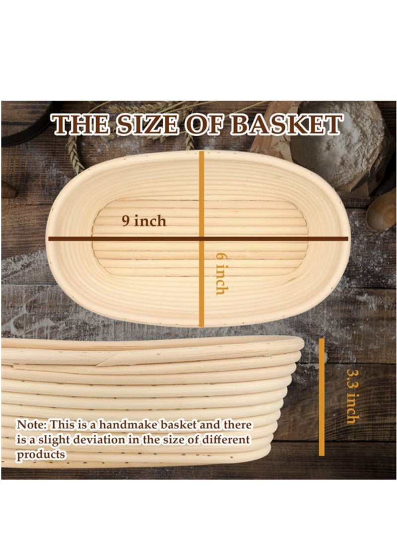 بيضاوي الشكل سلة الخبز مكافحة منتجات الخبز الروطان Brotform بانيتون المحمولة Sourdough بانيتون سلة الخبز المنسوجة أدوات المطبخ 25x15x8cm - Image 4