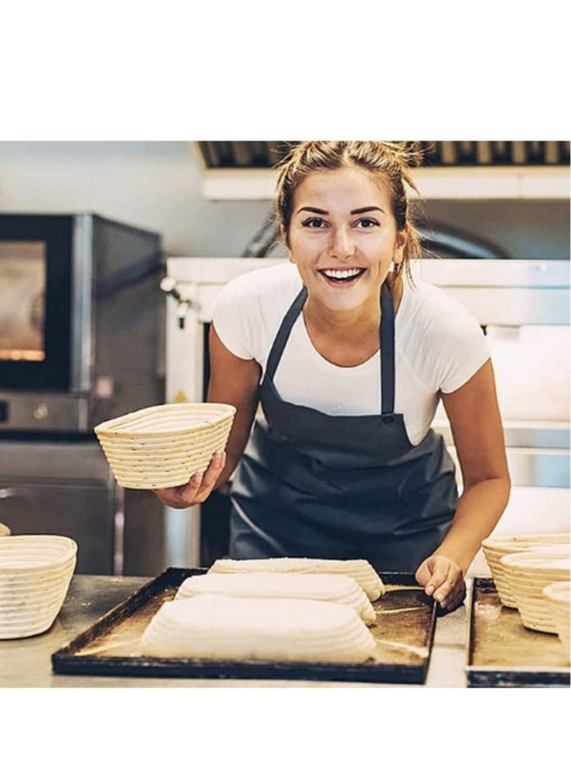بيضاوي الشكل سلة الخبز مكافحة منتجات الخبز الروطان Brotform بانيتون المحمولة Sourdough بانيتون سلة الخبز المنسوجة أدوات المطبخ 25x15x8cm - Image 5