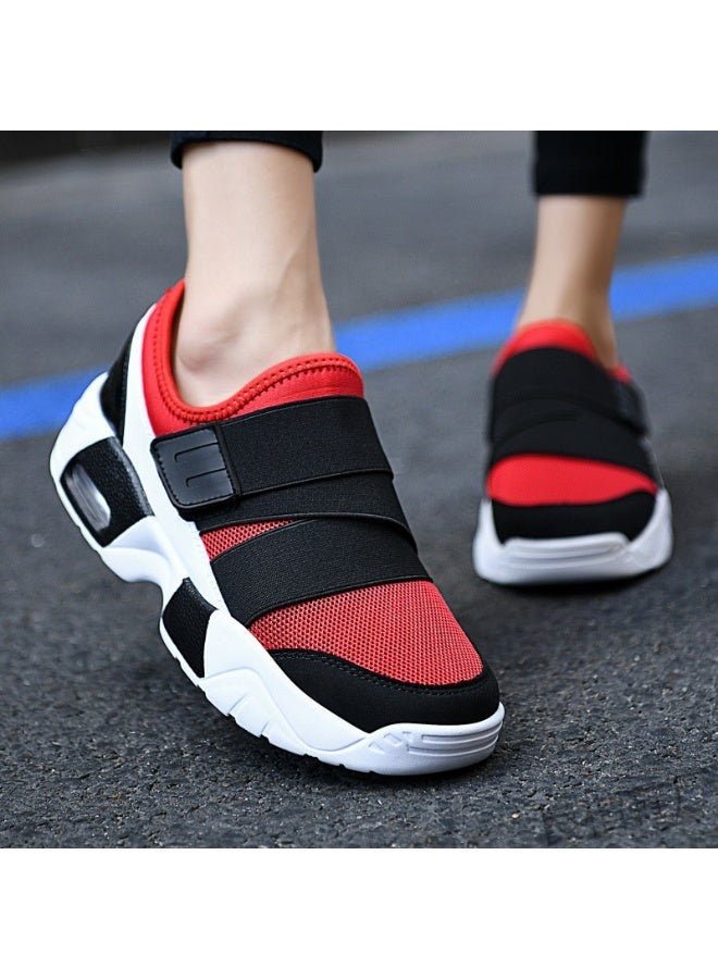 NIBEMINENT Women Tennis Shoes Breathable Hook Loop Sneakers Air Cushion Shoe Non-slip Female Height Increase Footwear Outdoor Walk Gym Shoe - Image 1