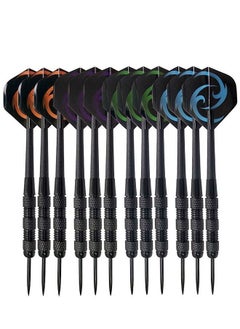 Generic 12PCS Steel Tip Darts Set 22 Grams- Professional Darts Steel Tip for Dartboard with Nonslip Iron Barrel, Flights + Gift Case - Darts Metal Tip  - Image 2