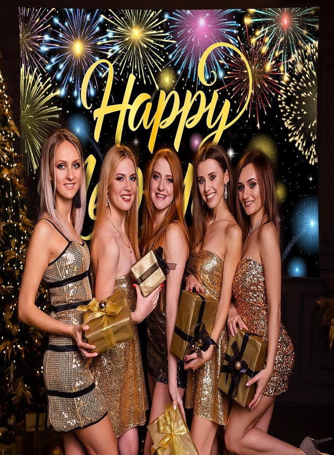 IMISHM Happy New Year Banner Colorful Firework New Years Backdrop for 2026 Party Decorations Happy New Year Decorations NYE Banner for New Years Party Supplies - Image 3