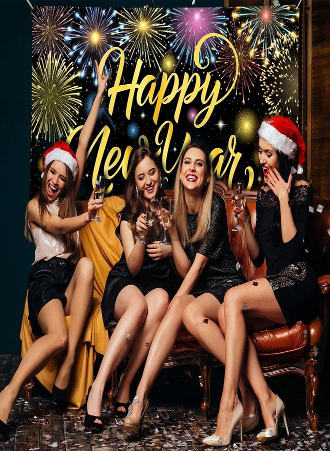 IMISHM Happy New Year Banner Colorful Firework New Years Backdrop for 2026 Party Decorations Happy New Year Decorations NYE Banner for New Years Party Supplies - Image 4