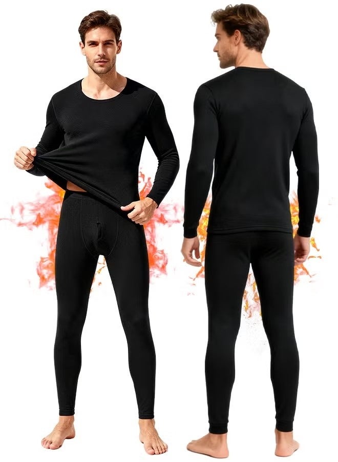 general Men's Thermal Underwear Set, Soft Velvet Fabric Thickened Warm Base Layer, High-Quality Winter Inner Wear for Daily Wear & Outdoor Activities - Image 2