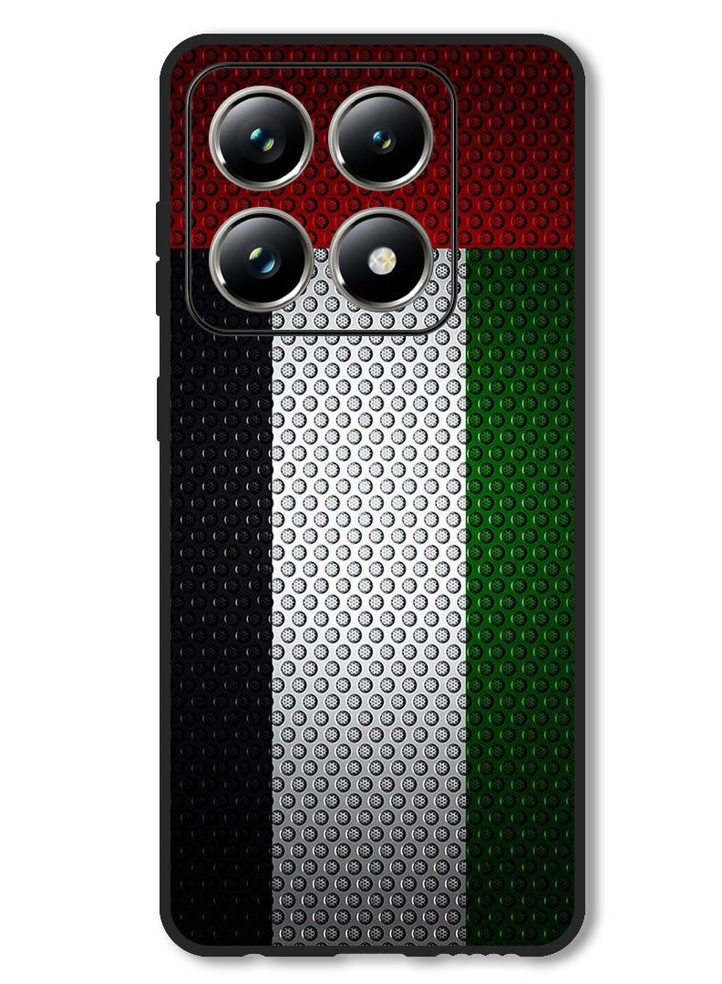 Theodor Case Compatible with Xiaomi 14T Pro Protection Shockproof Bumper Cover UAE Flag - Image 1