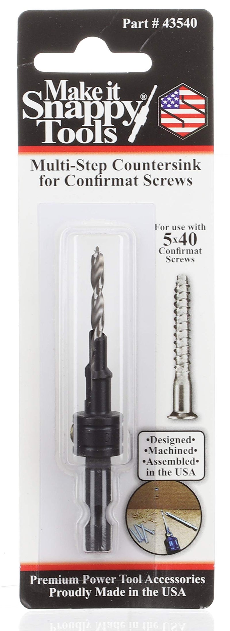 Make it Snappy Tools 5 x 40 Confirmat Countersink #43540
