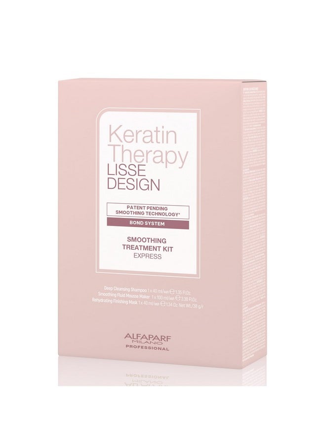 ALFAPARF MILANO Alfaparf Milano At Home Keratin Hair Treatment - Keratin Therapy Lisse Design Express Brazilian Keratin Treatment - Hair Straightening and Smoothing - Formaldehyde Free - Sulfate Free  - Image 1