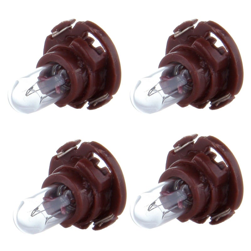 cciyu 4 Pack Neo Wedge Halogen Instrument Dash AC Light Bulbs 12V T5T47 brown