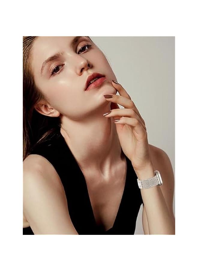 Arabest Starry Chain Women's Watch Band for Apple Watch 38mm 40mm 41mm 42mm (S10) Adjustable Metal Bracelet Dress Strap for iWatch Series 10/9/8/7/6/5/4/3/2/1/SE/Ultra  - Image 2