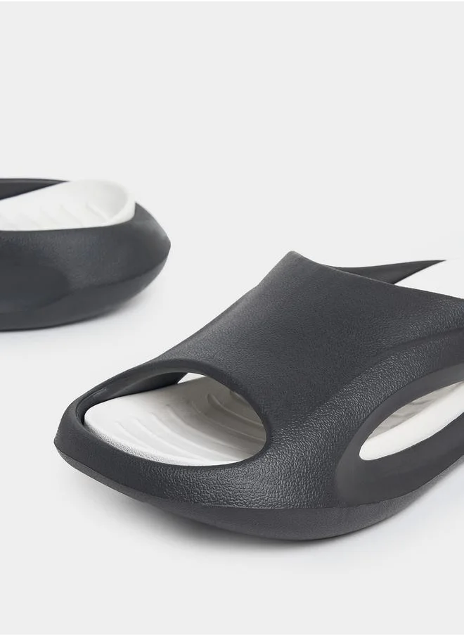 Styli Abstract Cut-Out Platform Sole Slides