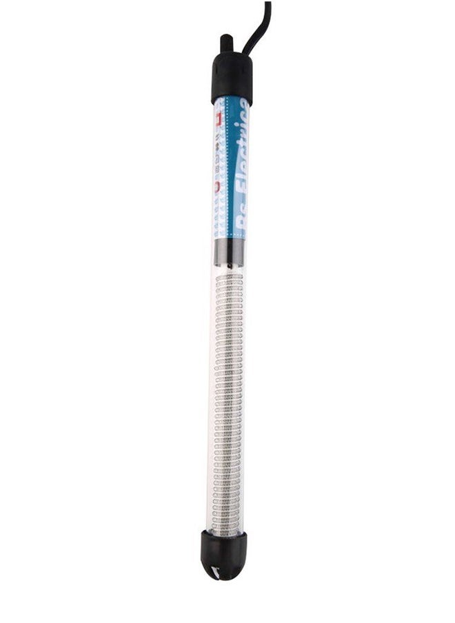 NIBEMINENT - Aquarium Mini Submersible Fish Tank With Adjustable Water Heater Clear/Black - Image 1