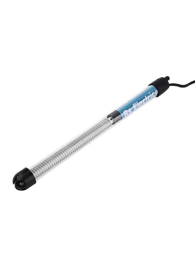NIBEMINENT - Aquarium Mini Submersible Fish Tank With Adjustable Water Heater Clear/Black - Image 1