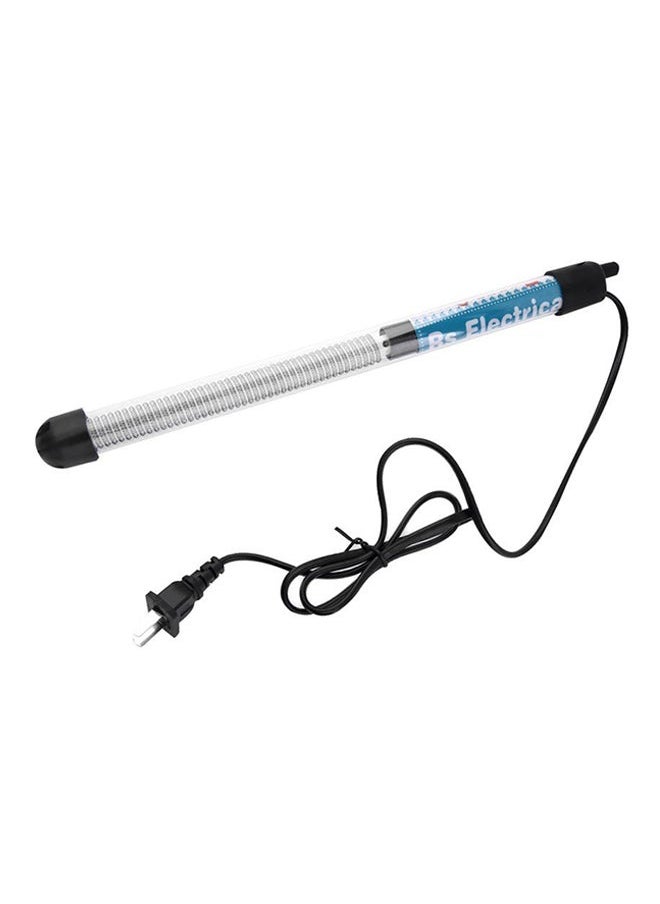 NIBEMINENT - Aquarium Mini Submersible Fish Tank With Adjustable Water Heater Clear/Black - Image 1