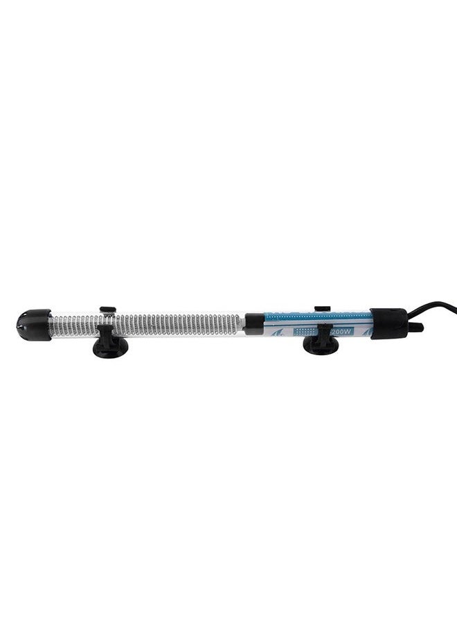 NIBEMINENT - Aquarium Mini Submersible Fish Tank With Adjustable Water Heater Clear/Black - Image 1