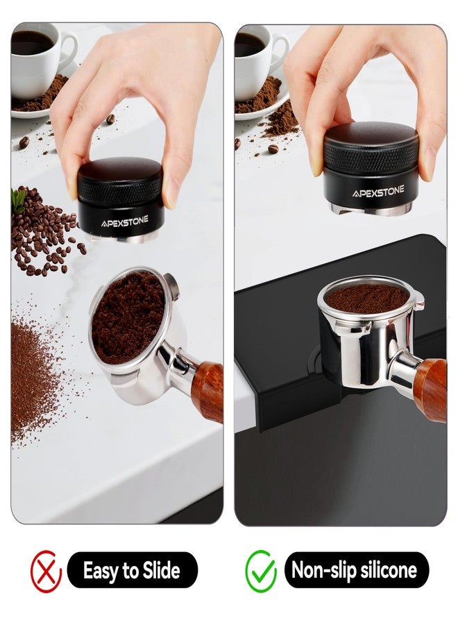 Apexstone Espresso Tamper Mat, Food-Grade Silicone Coffee Tamping Mat, Non-Slip Corner Counter Protector for Stable Tamping, Espresso Accessories for Home Barista & Coffee Shop, 10.5 x 6 x 1 Inch - Image 3