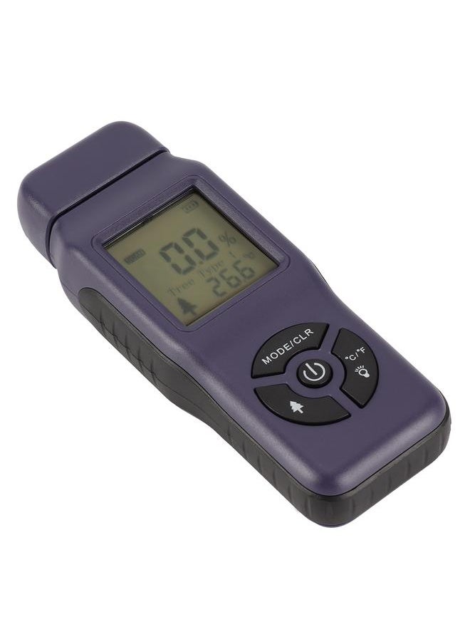 Thoraya Professional Handheld Digital Wood Moisture Meter Portable LCD Display Wood Humidity TesterPurple  - Image 1