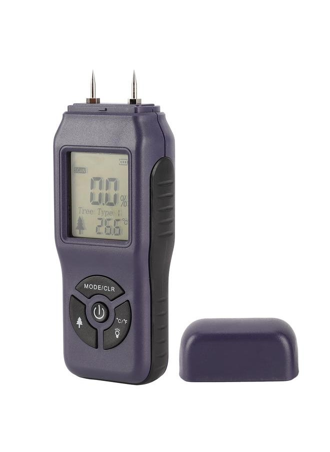 Thoraya Professional Handheld Digital Wood Moisture Meter Portable LCD Display Wood Humidity TesterPurple  - Image 4