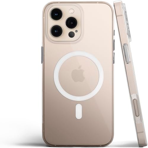 totallee Clear Case for iPhone 16 Pro Max with Extra Grip, Slim Magnetic iPhone 16 Pro Max Case with Built-in Magnets (Clear Grip) - Image 1