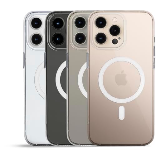 totallee Clear Case for iPhone 16 Pro Max with Extra Grip, Slim Magnetic iPhone 16 Pro Max Case with Built-in Magnets (Clear Grip) - Image 2