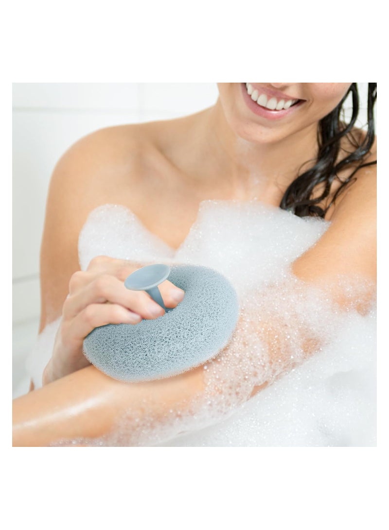 4PCS Bath Sponge Round Loofah Suction Cup Scrub Artifact Massage Bath Ball Sponge Balls Body Cleaner Exfoliating Scrubbers Bath Ball Bathroom Supplies - Image 2