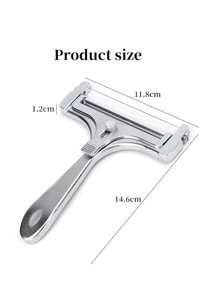 EAZZY Cheese Slicer With Adjustable Thickness - Heavy Duty Stainless Steel Cheese Slicers With Wire - Premium Wire Cheese Slicer For Soft & Semi-Hard Cheeses  - Image 3