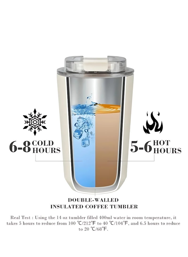 Smeg Travel Coffee Mug, Insulated Beverage Cup with Leakproof Lid, Long-Lasting Coffee Tumbler with Lid, Travel Coffee Thermos (Dark Gray) - Image 4