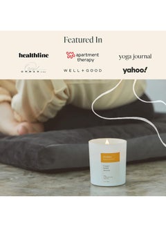 Mindful Modern Mindful Modern & Natural Awaken Candle | Ginger & Lemongrass Scented | Aromatherapy for Stress Relief, Meditation, Yoga, Chakra Healing, & Prayer | Elegant Home Fragrance | Soy Wax | 8oz Glass Jar  - Image 5