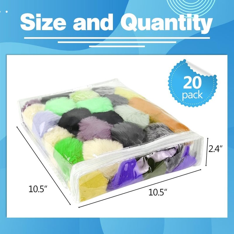 Transparent PVC zipper storage bag 20 (can store blankets, sweaters, clothing, sheets, suitable for wardrobe finishing)26*26*7cm - Image 2