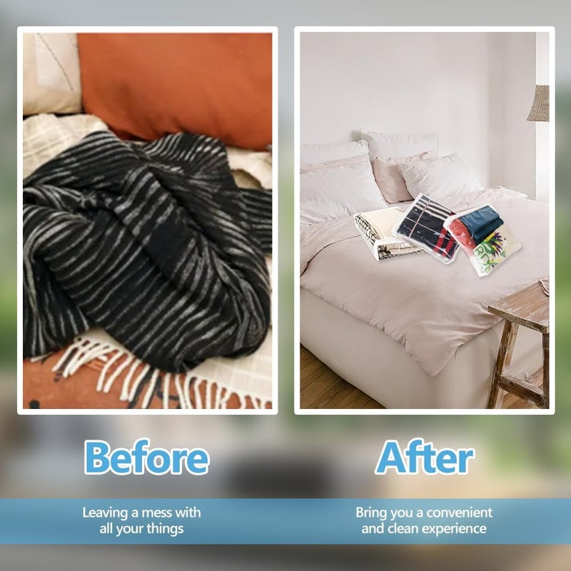 Transparent PVC zipper storage bag 20 (can store blankets, sweaters, clothing, sheets, suitable for wardrobe finishing)26*26*7cm - Image 5