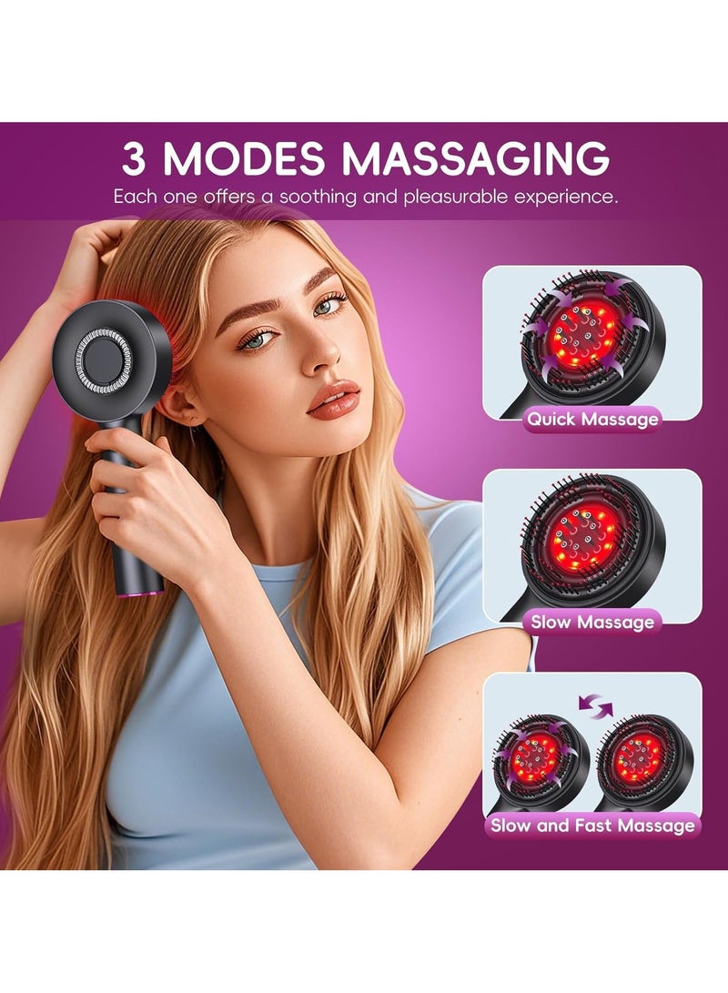 SJMD Scalp Massage Brush with Oil Application - Wireless Electric Hair Messenger Scalp , Shiatsu Head Massage , IPX7 Waterproof , Portable Deep Head Massage Comb for Hair Growth and Head Relaxation - Image 3