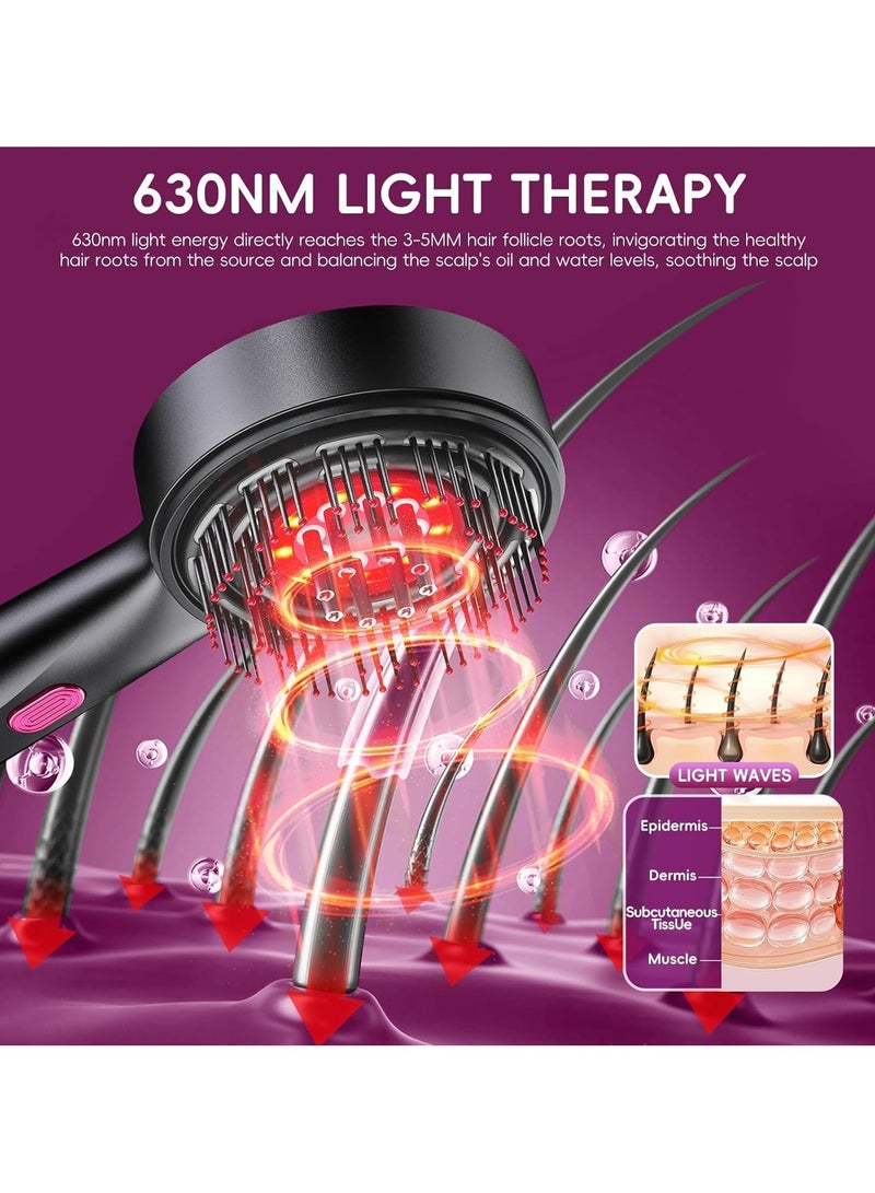 SJMD Scalp Massage Brush with Oil Application - Wireless Electric Hair Messenger Scalp , Shiatsu Head Massage , IPX7 Waterproof , Portable Deep Head Massage Comb for Hair Growth and Head Relaxation - Image 5