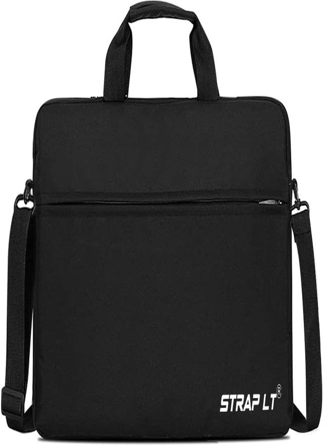 StrapLt 15.6-16 Inch Laptop Shoulder Messenger Sling Office Laptop Bag Briefcase for Men and Women-Black - Image 1