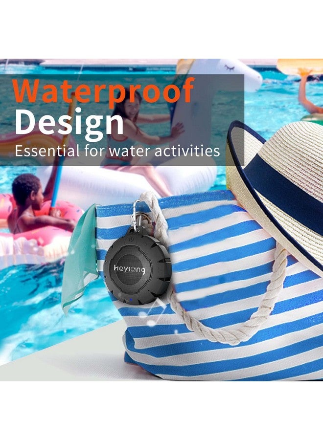 HEYSONG Waterproof Shower Speaker Durable & Lightweight Portable Speaker With Hd Sound Stereo Pairing Wireless Outdoor Speaker For Pool Beach Hiking Kayaking 15H Playtime - Image 4