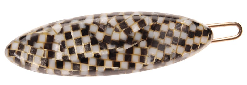 France Luxe Mini Oblong on Tige Boule Barrette - Opera Silver - Image 1