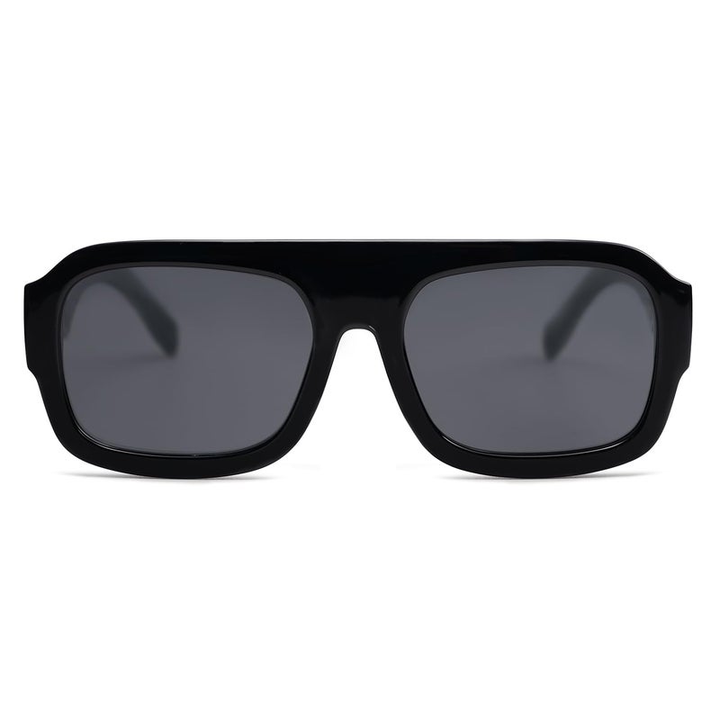 SOJOS Trendy Square Aviator Sunglasses for Womens Mens Polarized Plastic Frame Flat Top Designer Inspired Shades UV400 Sun Glasses SJ2281 - Image 3