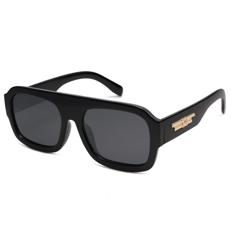 SOJOS Trendy Square Aviator Sunglasses for Womens Mens Polarized Plastic Frame Flat Top Designer Inspired Shades UV400 Sun Glasses SJ2281 - Image 1