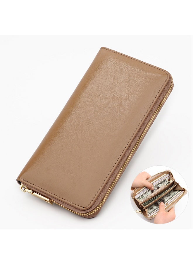 Mark Fairwhale New Oil Wax Cowhide Long Wallet