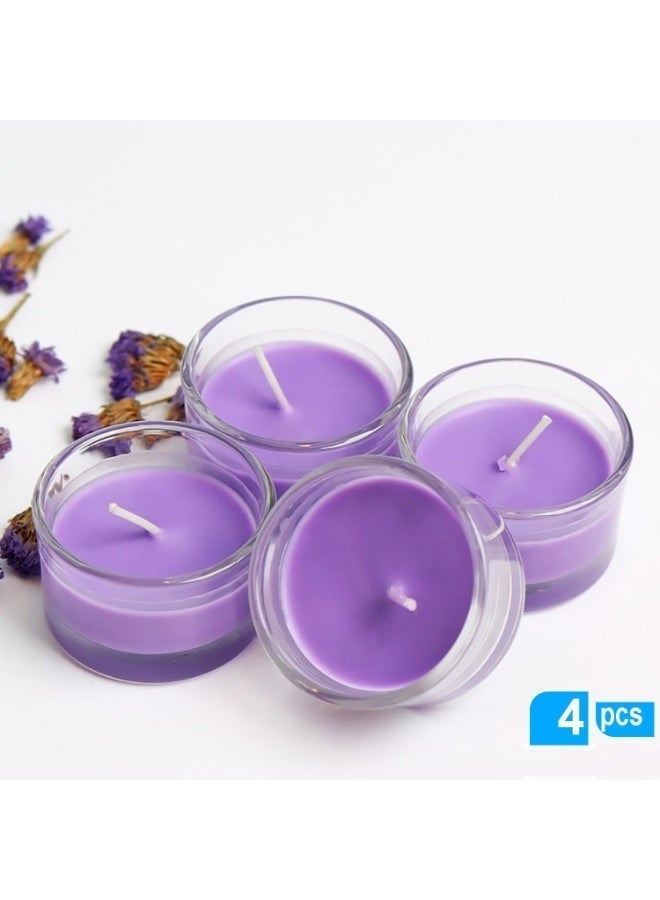 شمع معطر برائحه الافندر  عبوة - 4 شمعات - Image 3