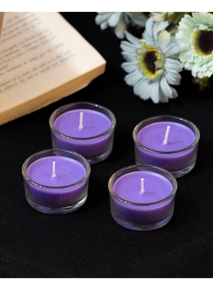 شمع معطر برائحه الافندر  عبوة - 4 شمعات - Image 4