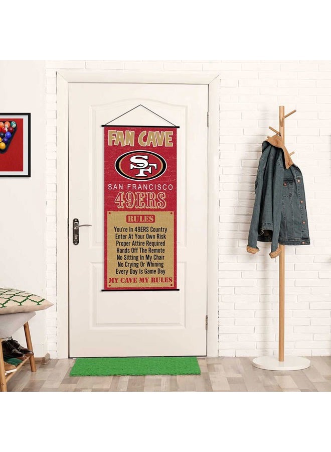 WinCraft San Francisco 49ers Man Cave Fan Banner Wall Door Scroll - Image 4